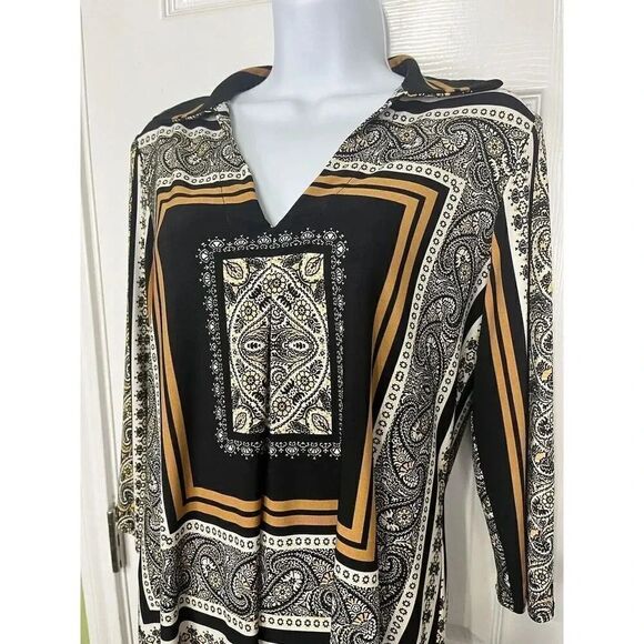 Joseph Ribkoff Artistic Paisley‎ Blouse Women’s Size 4 - Picture 3 of 9